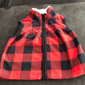Buffalo check vest carters